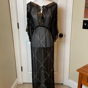 Elegant 🖤 Sheer black pool/beach coverup.